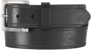 Harley-Davidson Men's Low Ride B&S Genuine Leather Belt - Antique Nickel Buckle