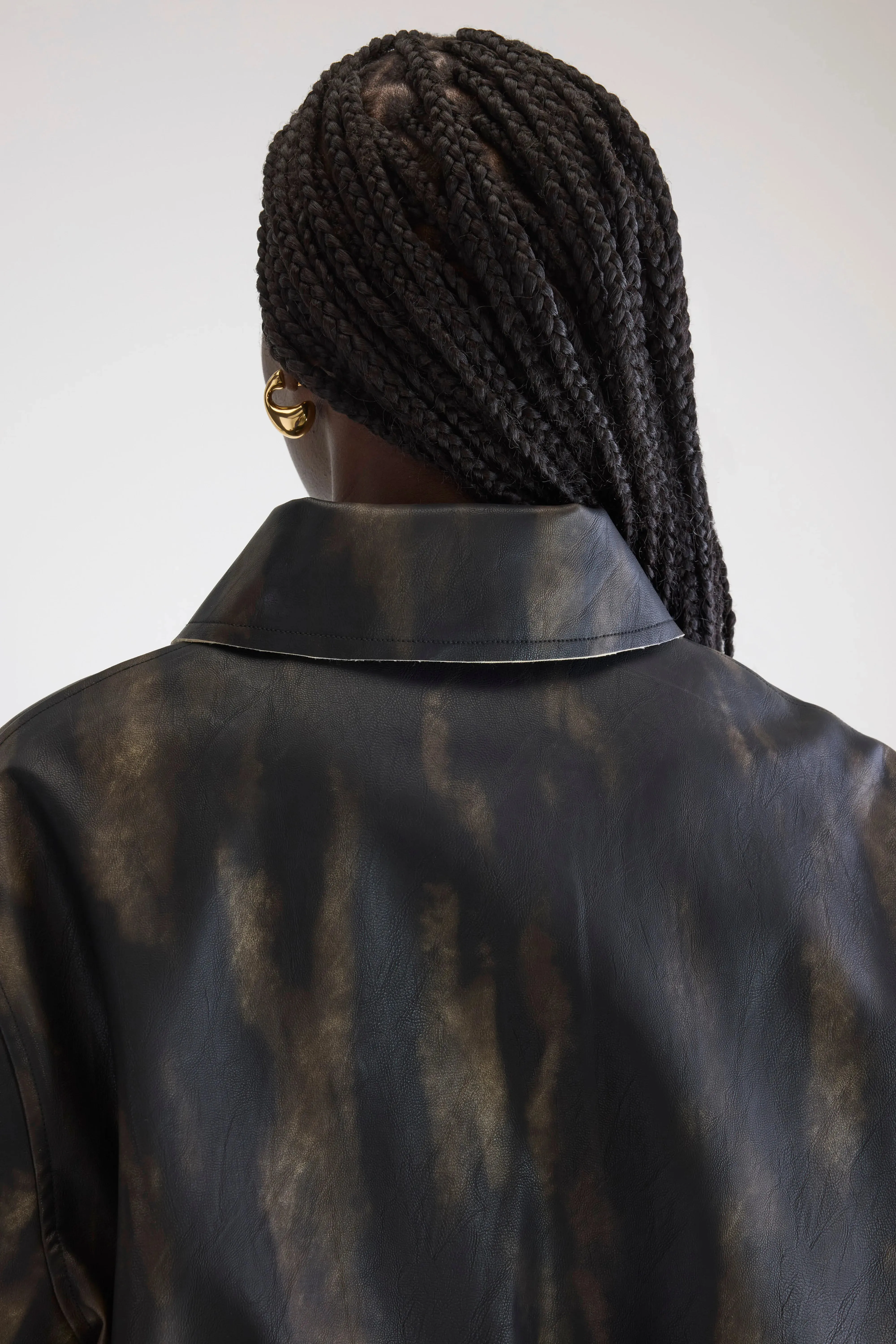 Harred faux-leather jacket (252 / W / BLACK SAND)