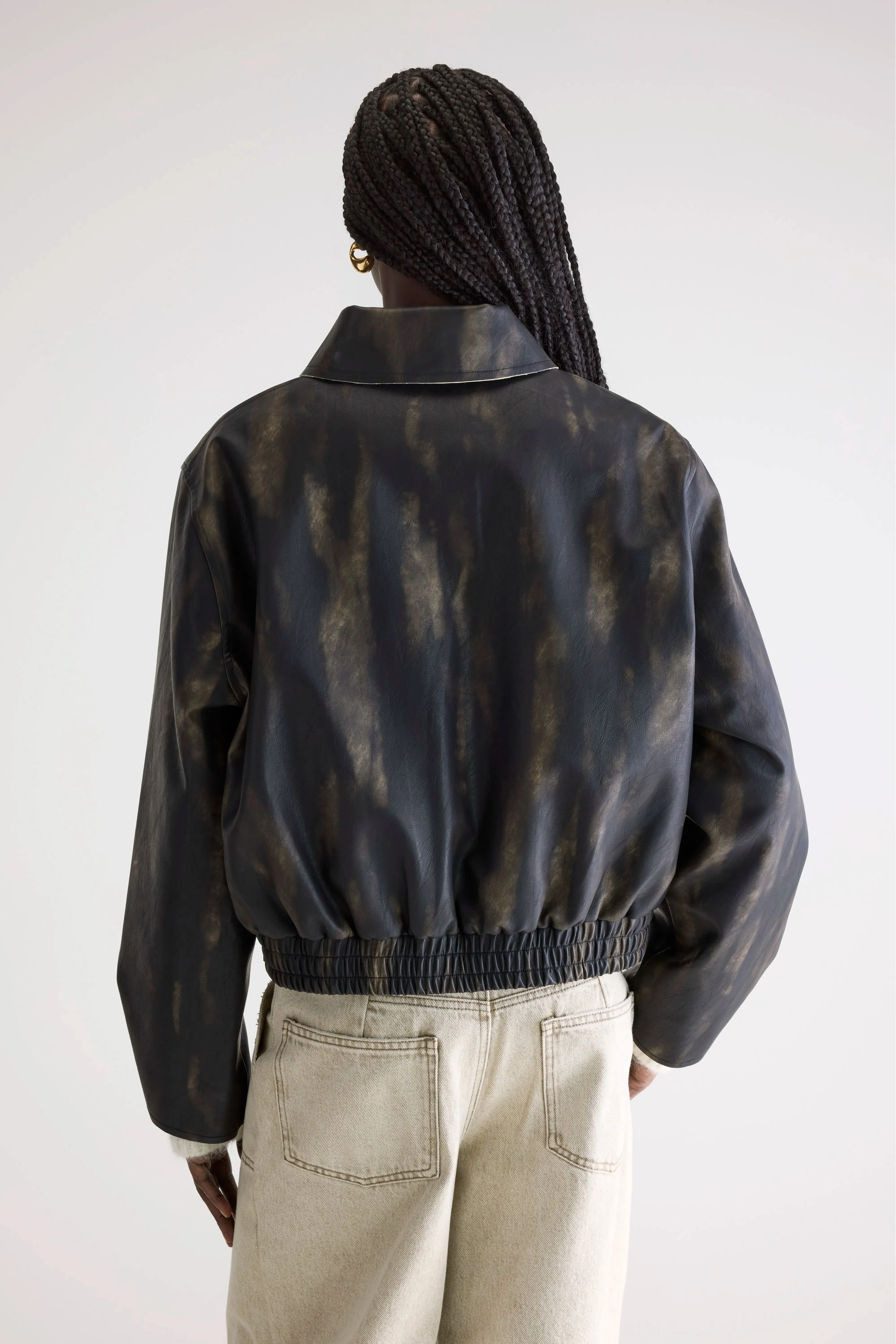 Harred faux-leather jacket (252 / W / BLACK SAND)