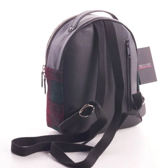 Harris Tweed Baby Backpack (Maroon)