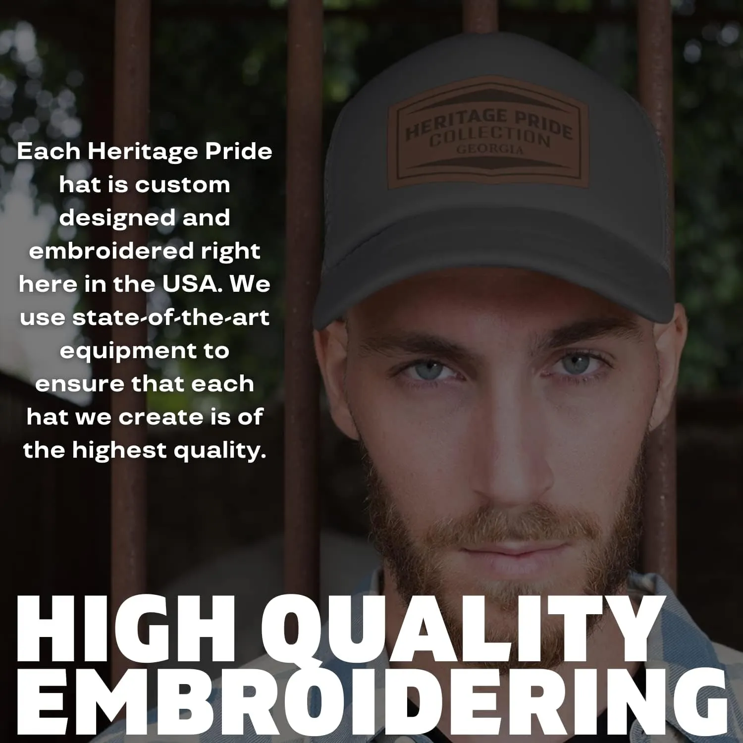 Heritage Pride Mens American Flag Turkey Track Mesh Back Trucker Hat Baseball Cap