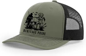 Heritage Pride Mens Lab Hunting Mallard Duck Embroidered Mesh Back Trucker Hat