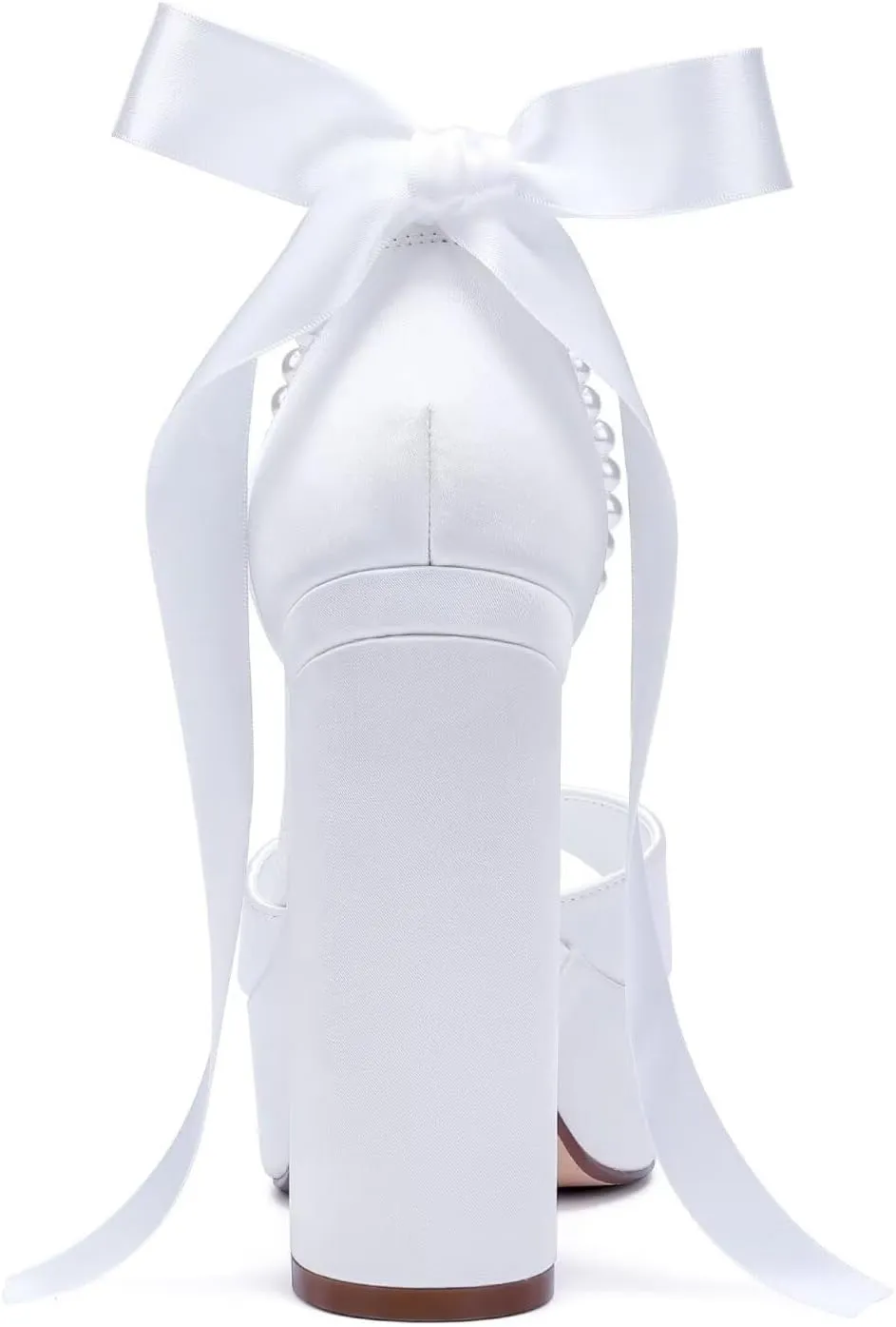 High Heel Platform Bridal Shoes Pearl Heels Wedding Shoes for Bride Platform Heeled Wedding Sandals