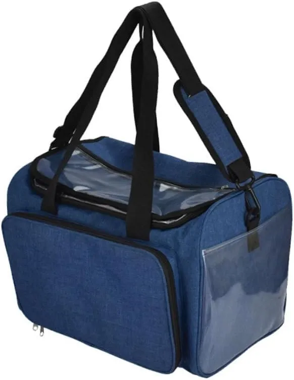 Hohopeti Multi-Pocket Handbag Large Capacity Woolen Yarn Storage Bag Fashion Shoulder Bag Outdoor Travel Accessory