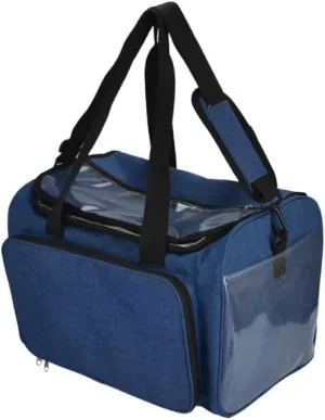 Hohopeti Multi-Pocket Handbag Large Capacity Woolen Yarn Storage Bag Fashion Shoulder Bag Outdoor Travel Accessory