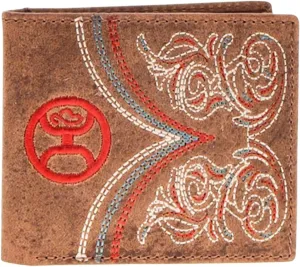 HOOEY Men's Ranger Bi-Fold Wallet - HBF016-BR One Size