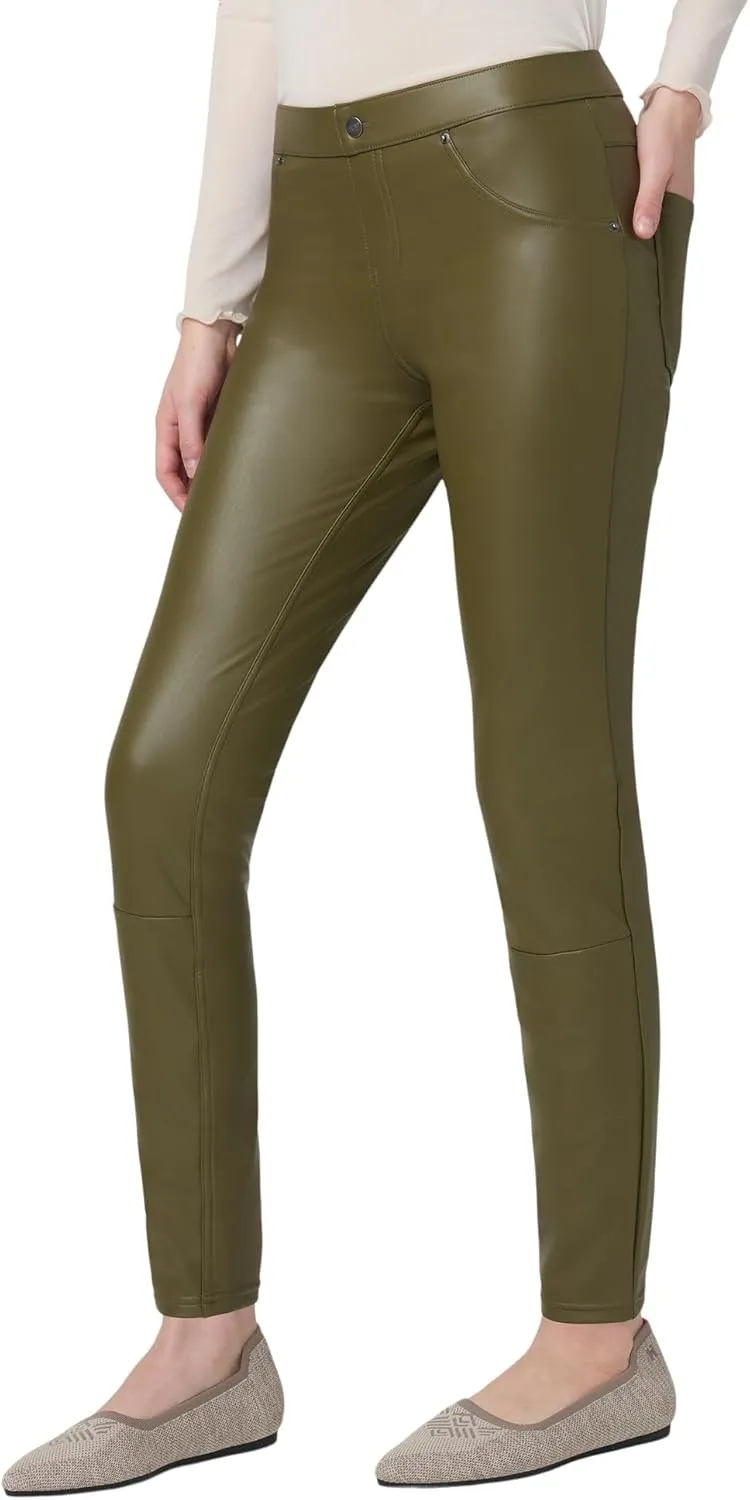 HUE Women's Faux Leather Leggings