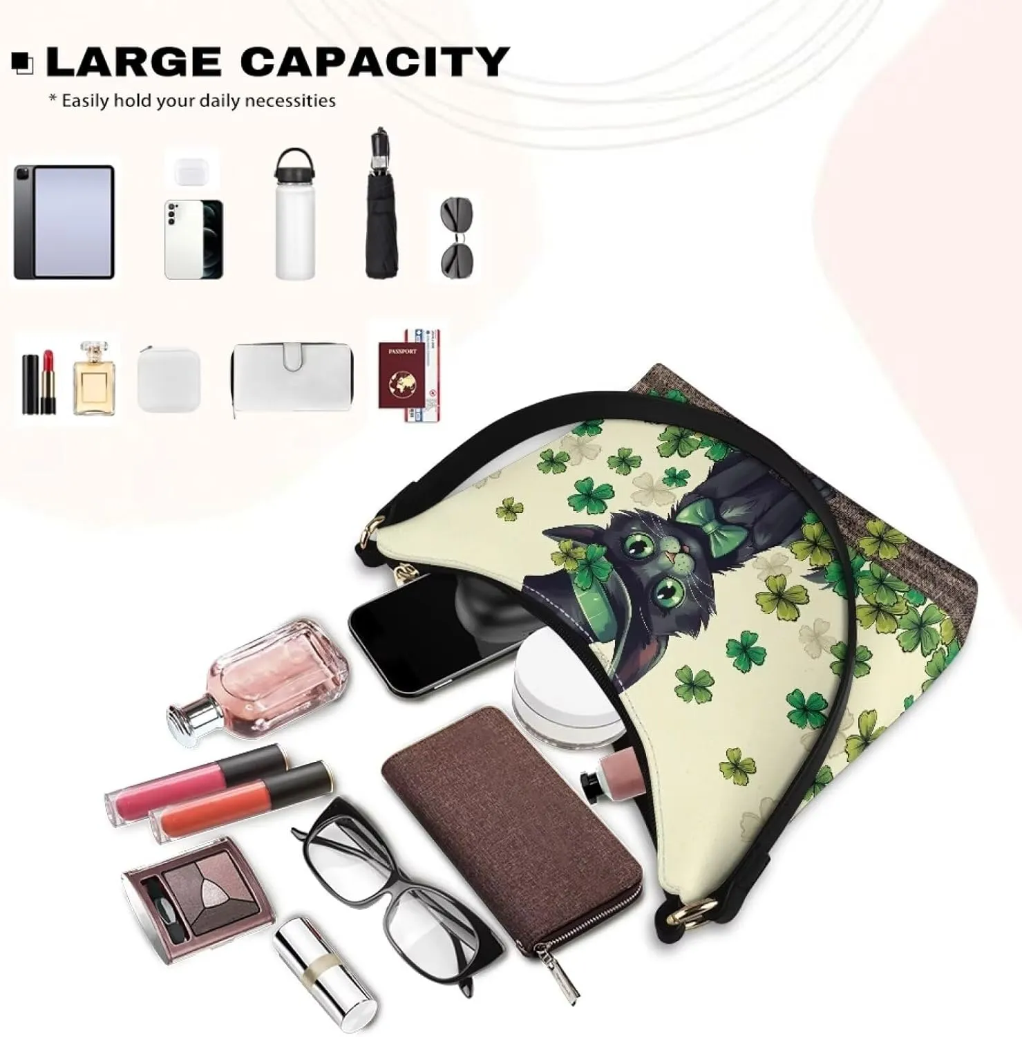 HUGS IDEA Shoulder Bags for Women Small Hobo Tote Handbag Mini Clutch Purse with Zipper Closure