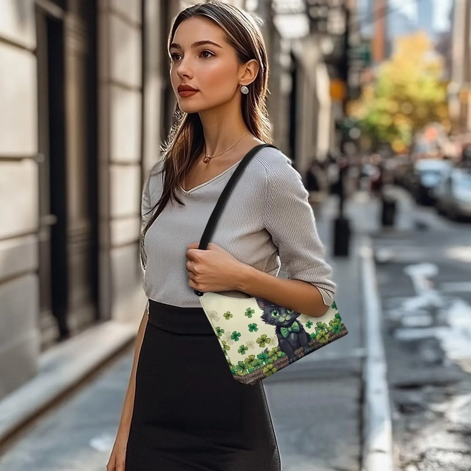HUGS IDEA Shoulder Bags for Women Small Hobo Tote Handbag Mini Clutch Purse with Zipper Closure