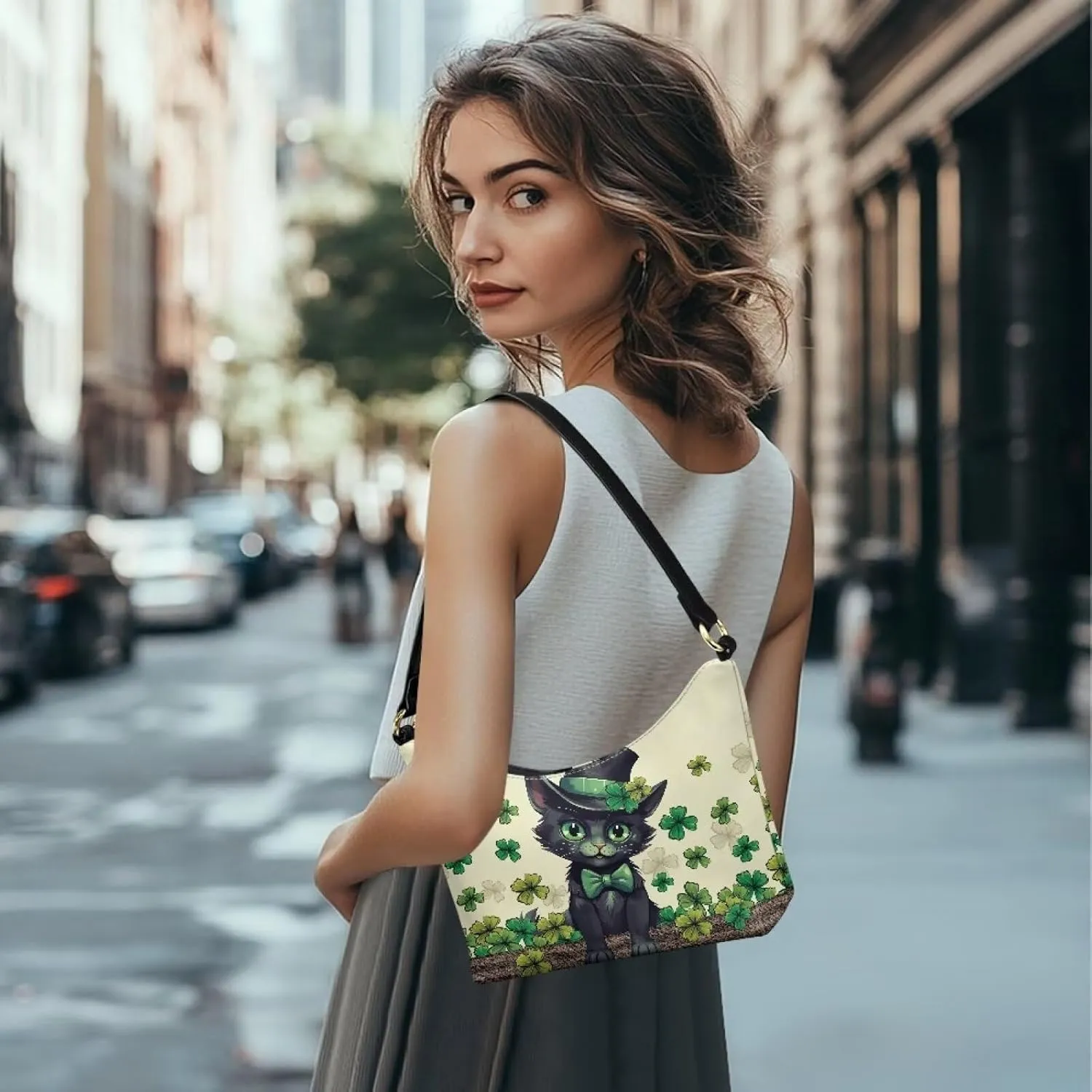 HUGS IDEA Shoulder Bags for Women Small Hobo Tote Handbag Mini Clutch Purse with Zipper Closure