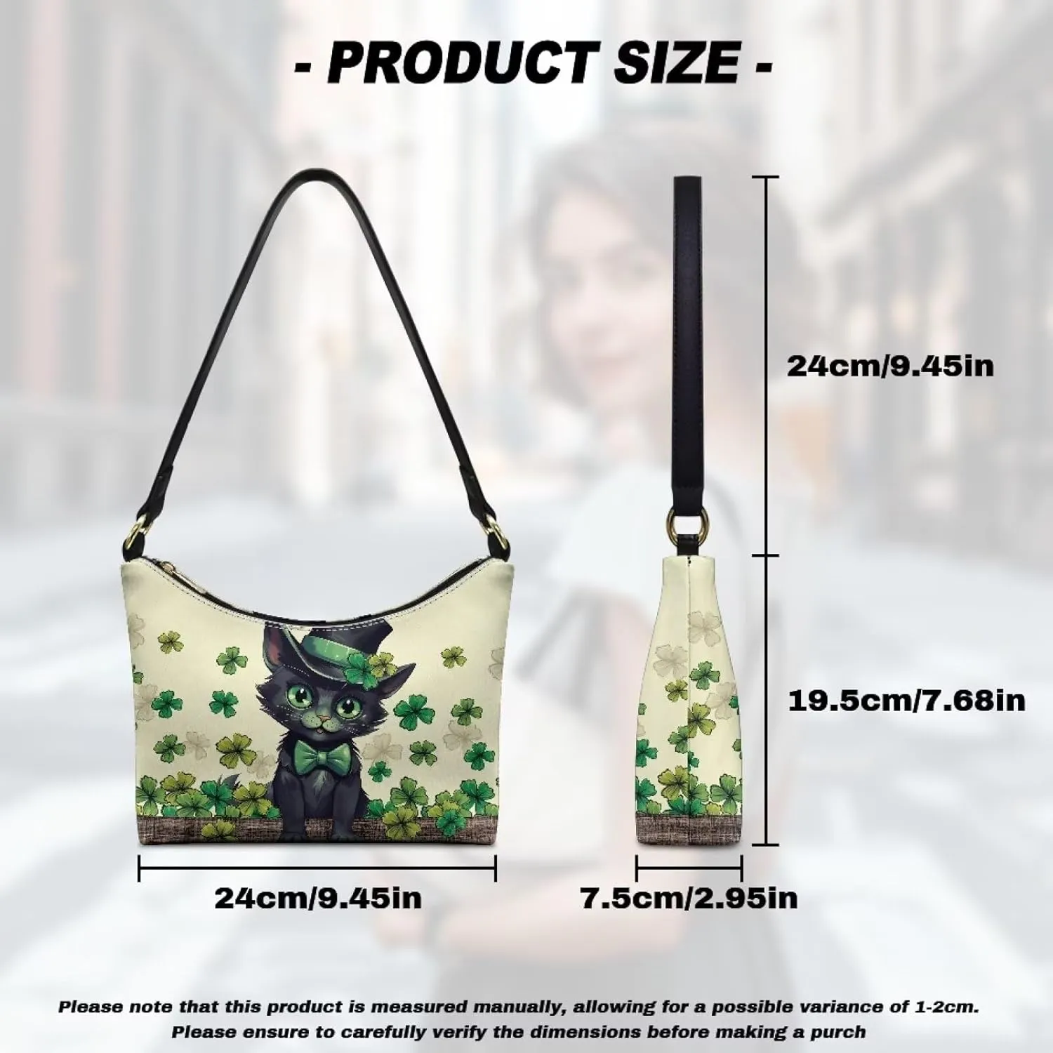 HUGS IDEA Shoulder Bags for Women Small Hobo Tote Handbag Mini Clutch Purse with Zipper Closure
