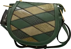Inc Rilie patchwork saddle crossbody green