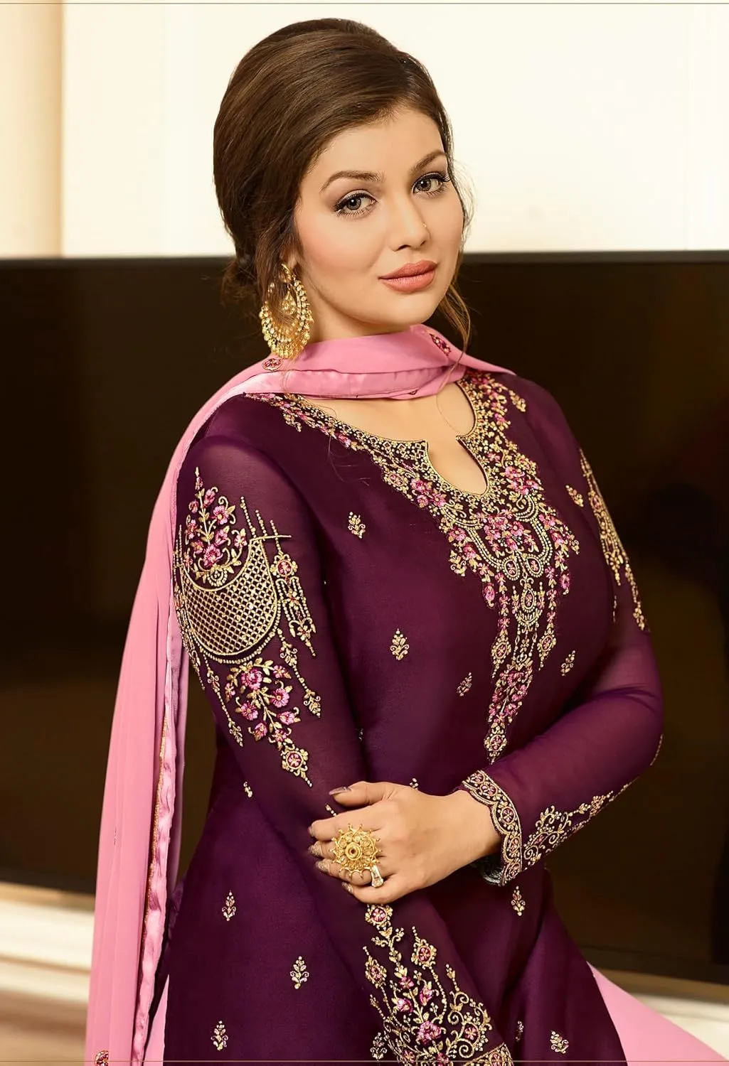 Indian/Pakistani Eid Ramzan Party Wear Wedding Wear Sharara Style Salwar Suit for Women