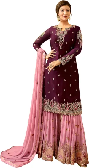 Indian/Pakistani Eid Ramzan Party Wear Wedding Wear Sharara Style Salwar Suit for Women