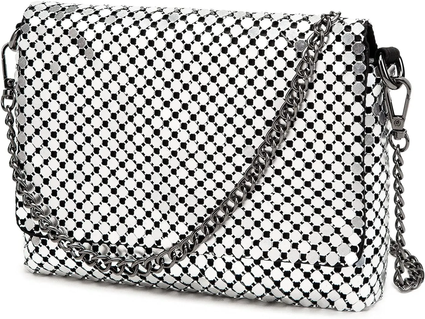 inOne Evening Handbag Purse Crossbody Party Wedding Nightclub Shoulder Bag for Women - Metal Sequins