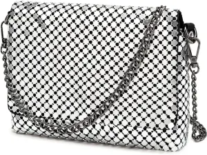 inOne Evening Handbag Purse Crossbody Party Wedding Nightclub Shoulder Bag for Women - Metal Sequins