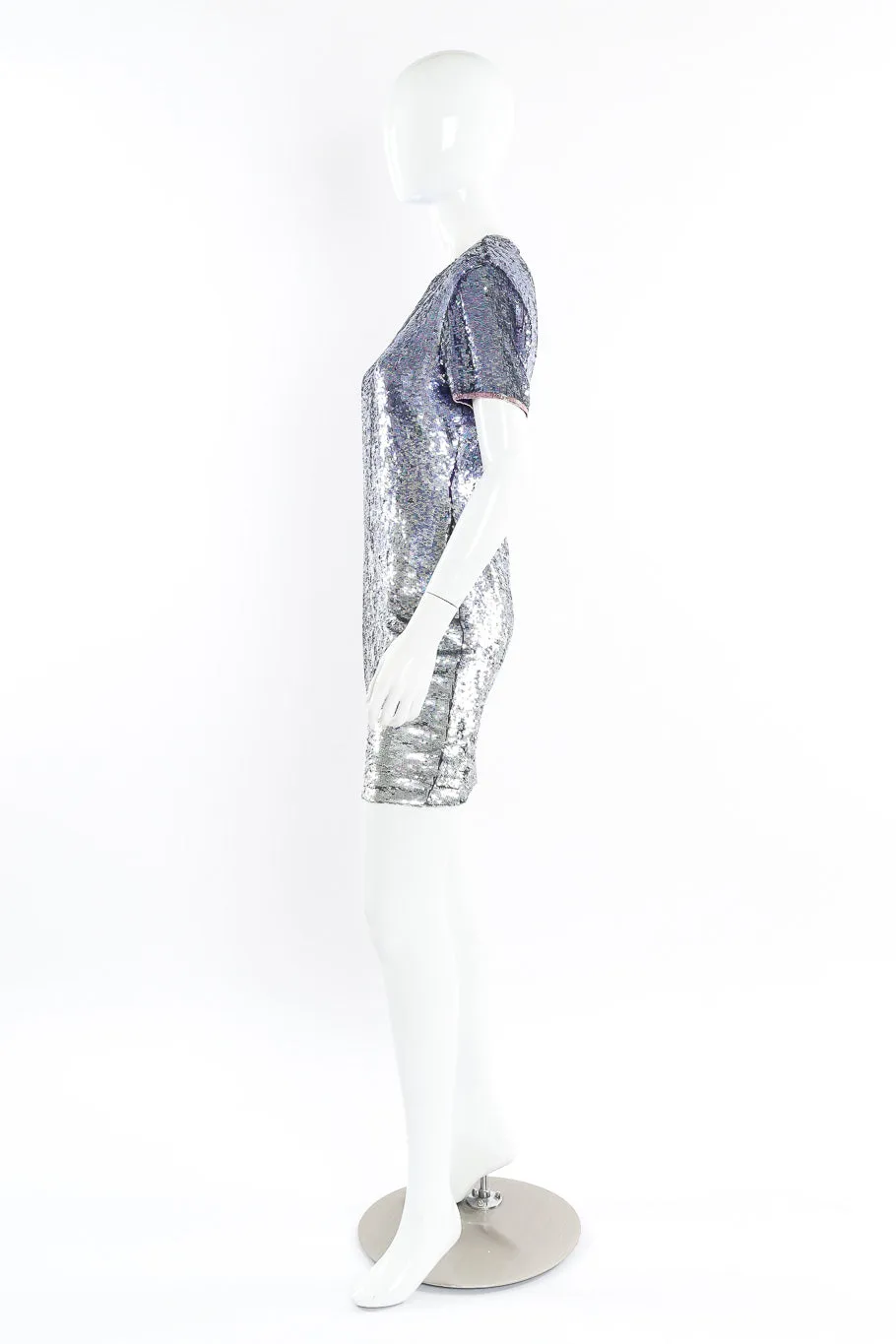 Iridescent Ombré Sequin Mini Dress