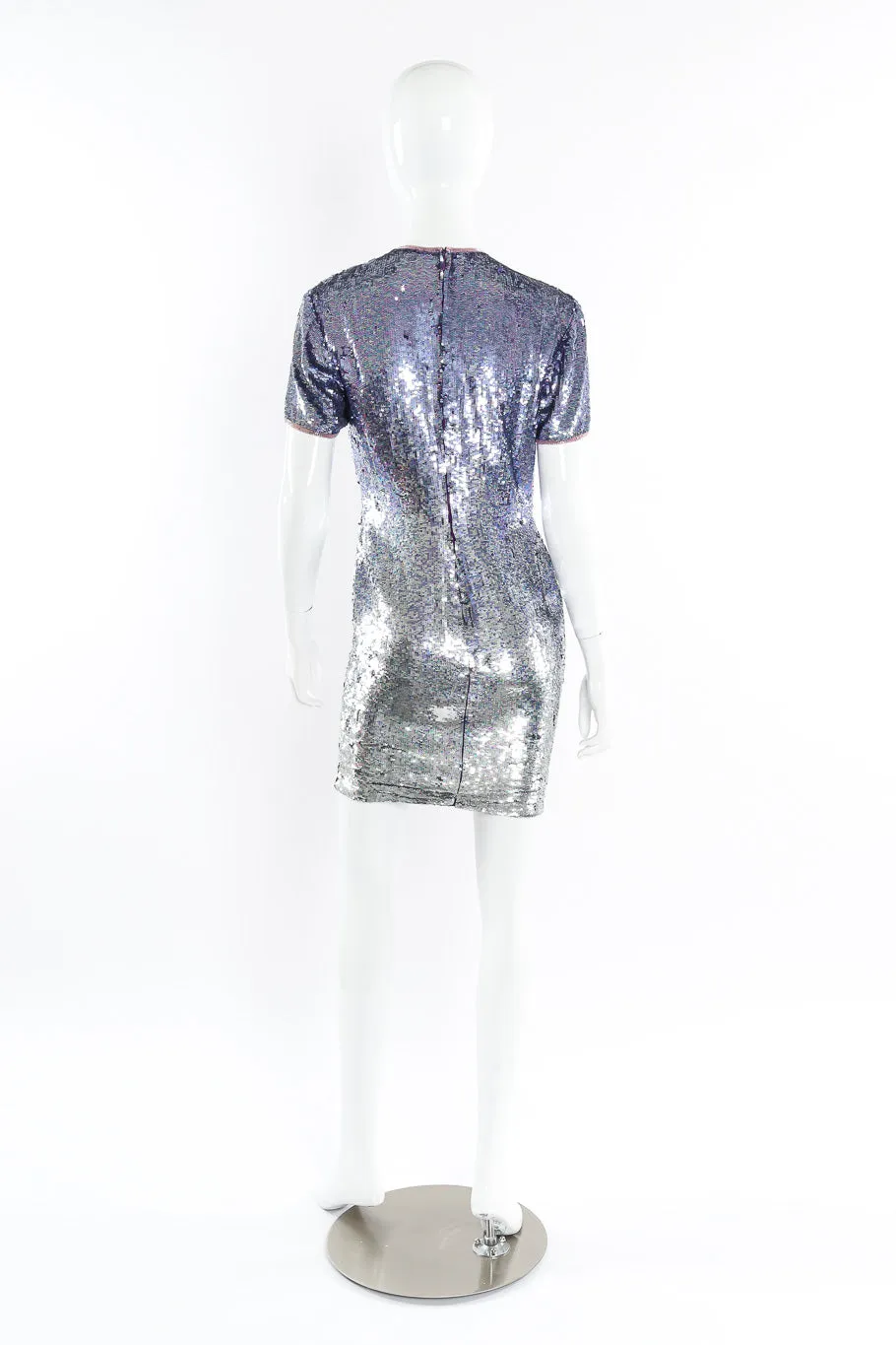 Iridescent Ombré Sequin Mini Dress
