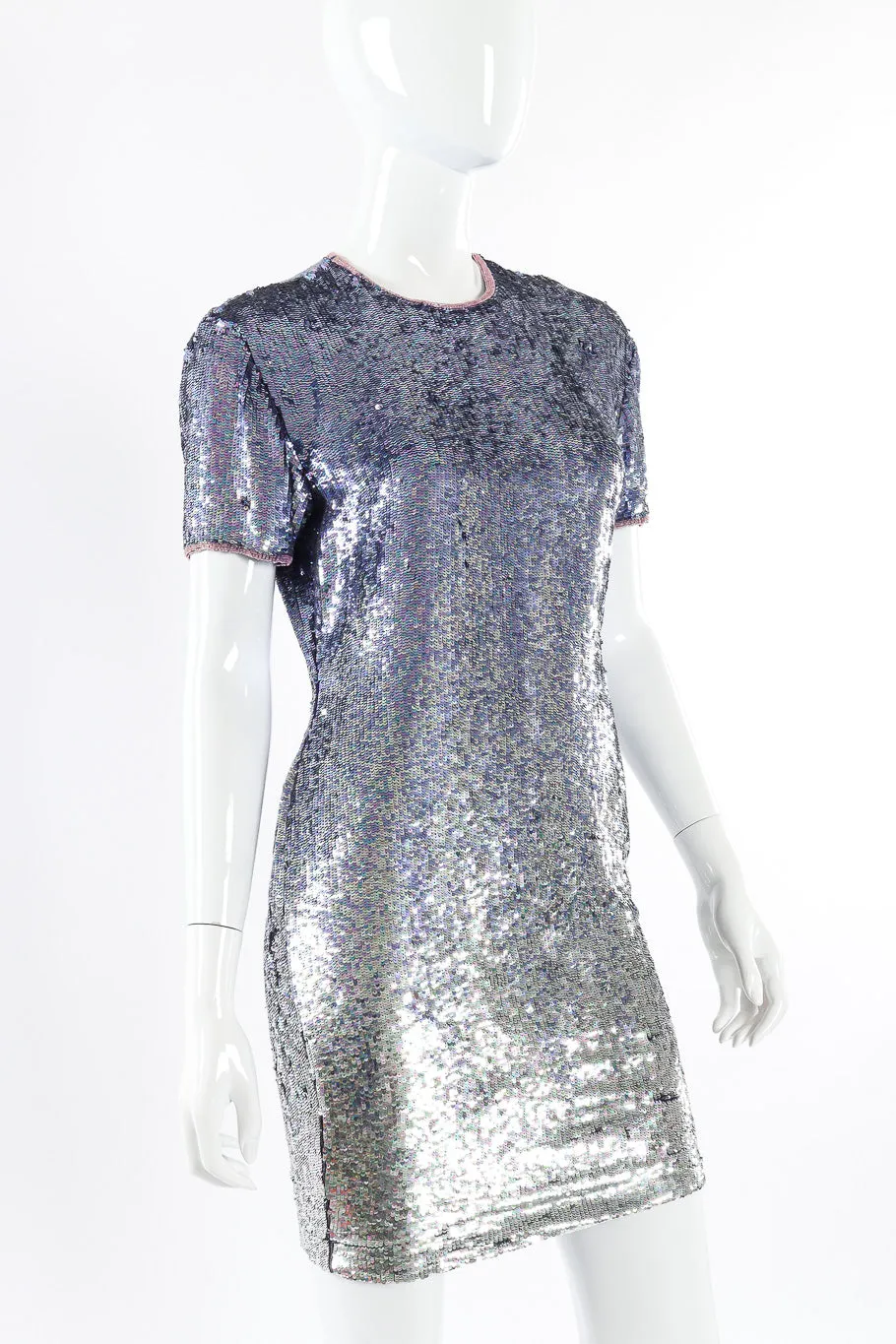 Iridescent Ombré Sequin Mini Dress