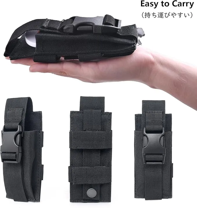 JEELAD Flashlight Accessory Bag Multifunctional Flashlight Bag Molle Accessory Pouch Shoulder Tape Additional Bag Tools Pouch