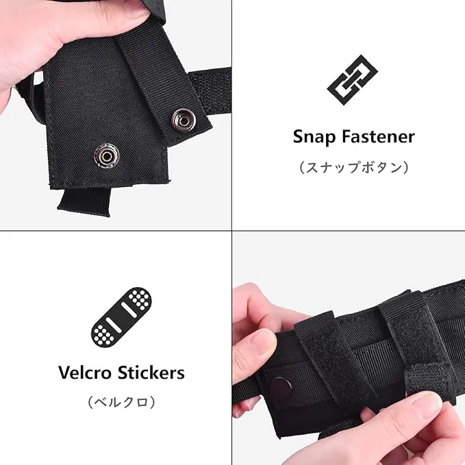 JEELAD Flashlight Accessory Bag Multifunctional Flashlight Bag Molle Accessory Pouch Shoulder Tape Additional Bag Tools Pouch