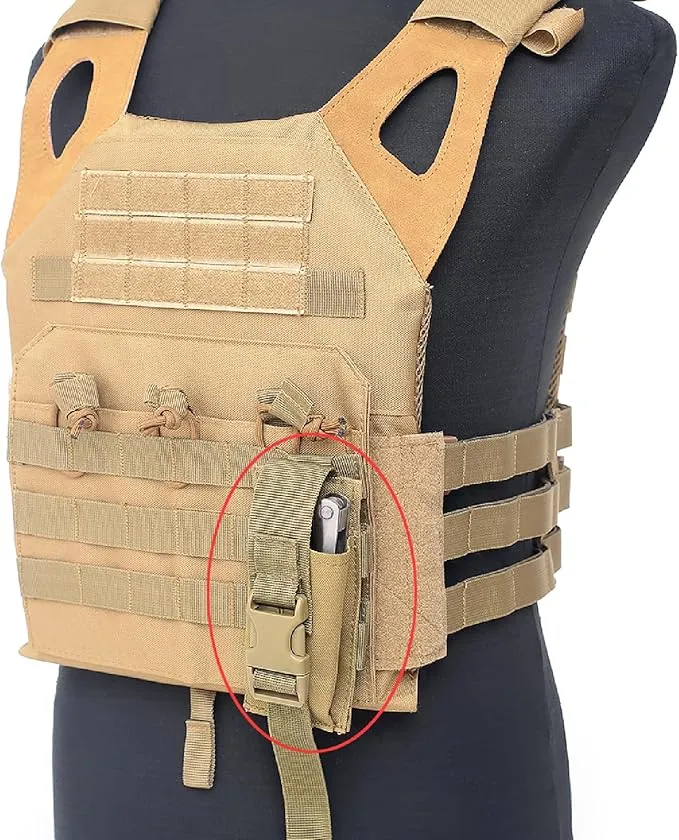 JEELAD Flashlight Accessory Bag Multifunctional Flashlight Bag Molle Accessory Pouch Shoulder Tape Additional Bag Tools Pouch