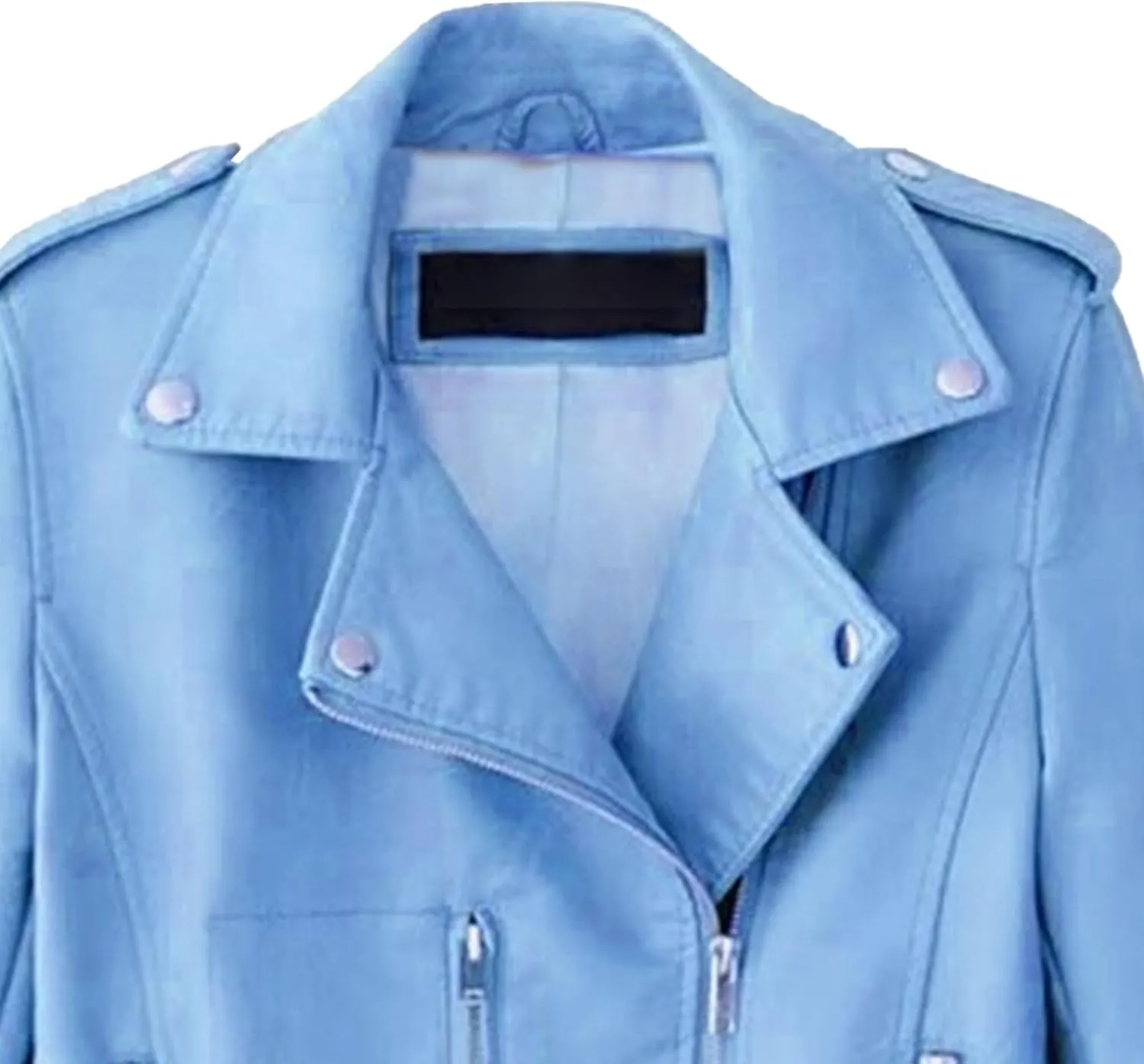 JEKE-DG Women's Washed Cropped Faux Leather Coat Slim Fit Lapel Fashion Coat Jacket Open Front Motorcycle Fall Coats