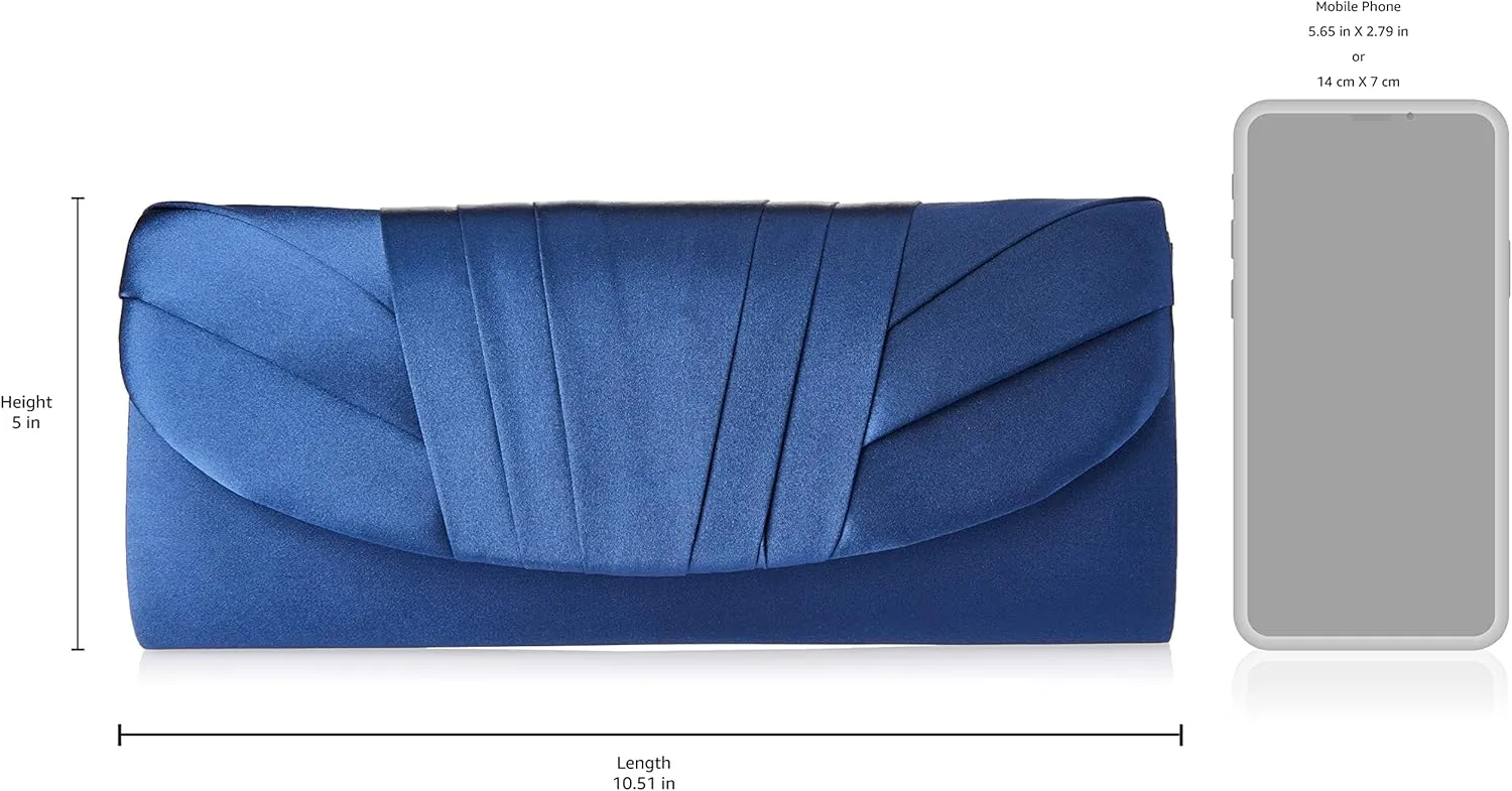 Jessica McClintock Angel Satin Tuxedo Flap Evening Clutch
