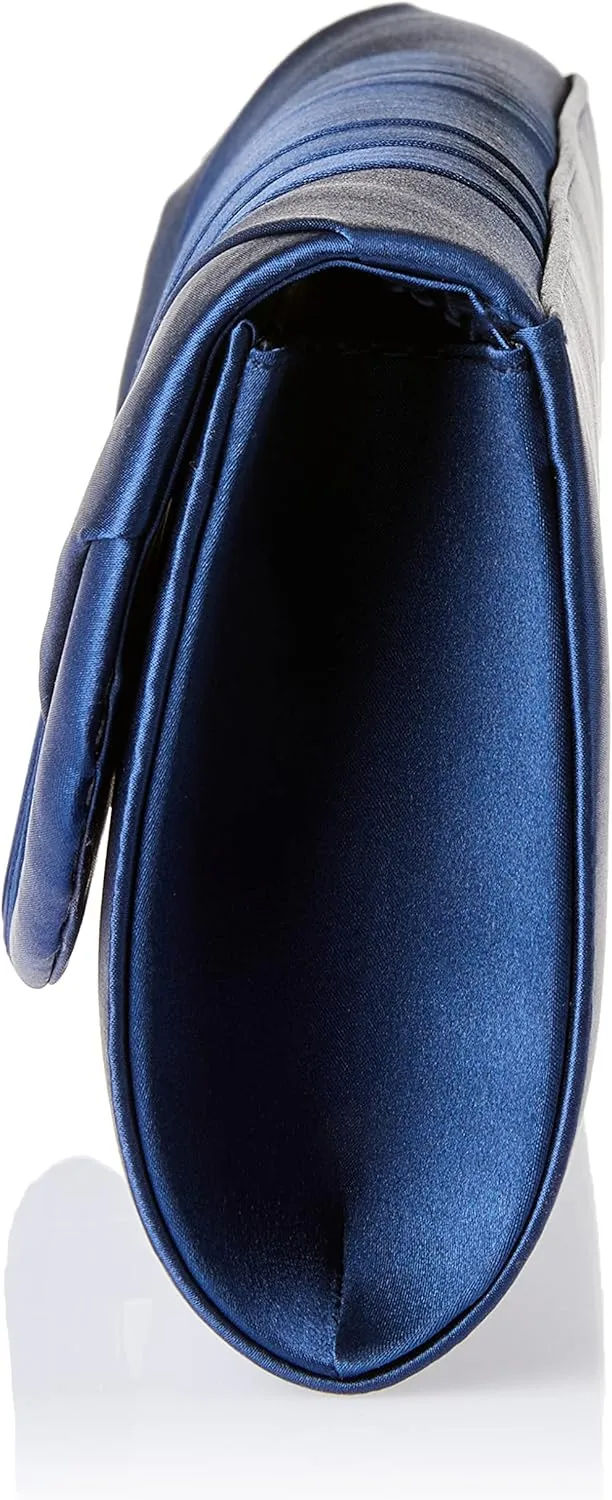 Jessica McClintock Angel Satin Tuxedo Flap Evening Clutch