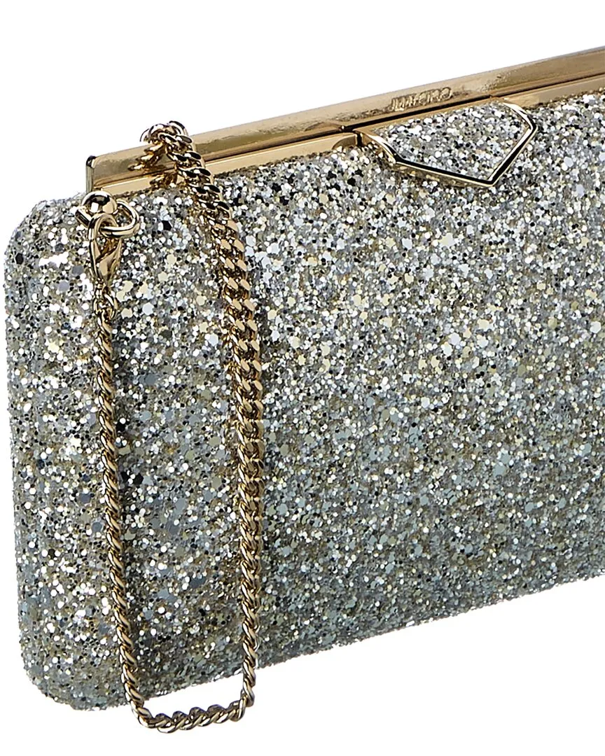 Jimmy Choo Ellipse Glitter Clutch