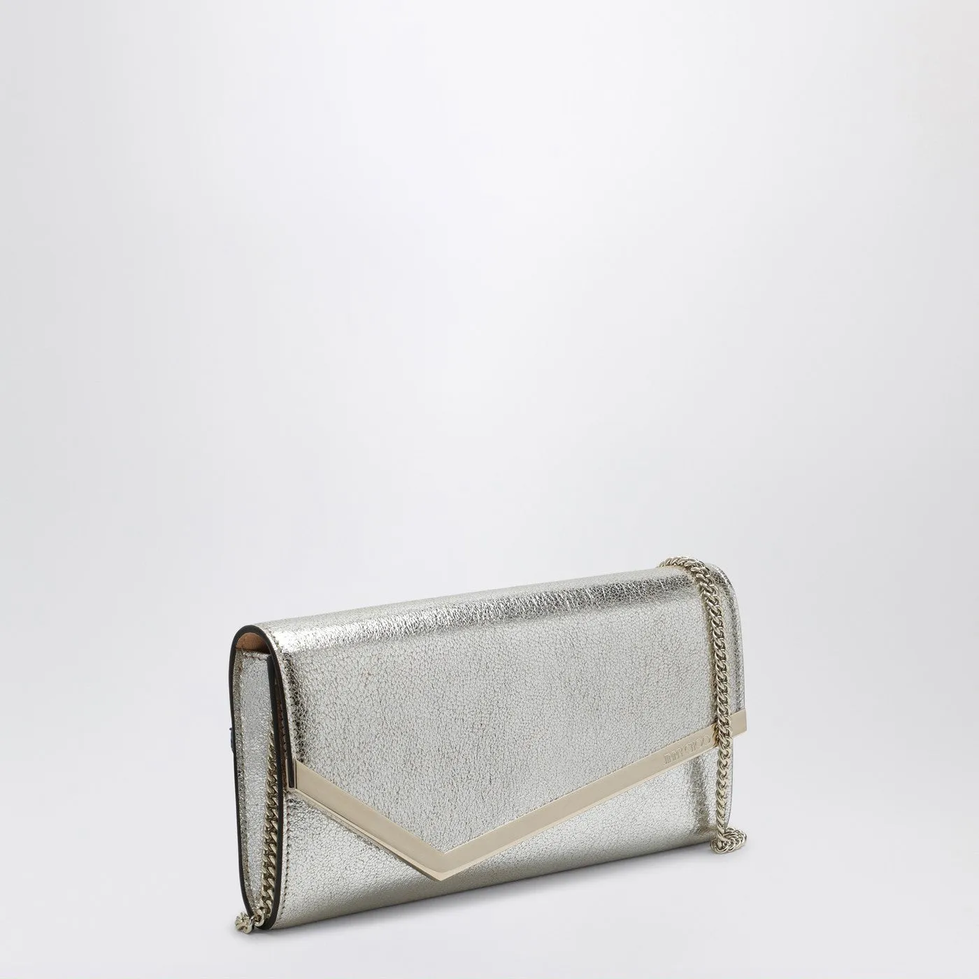 Jimmy Choo Emmie Shoulder Bag With Glitter Champagne