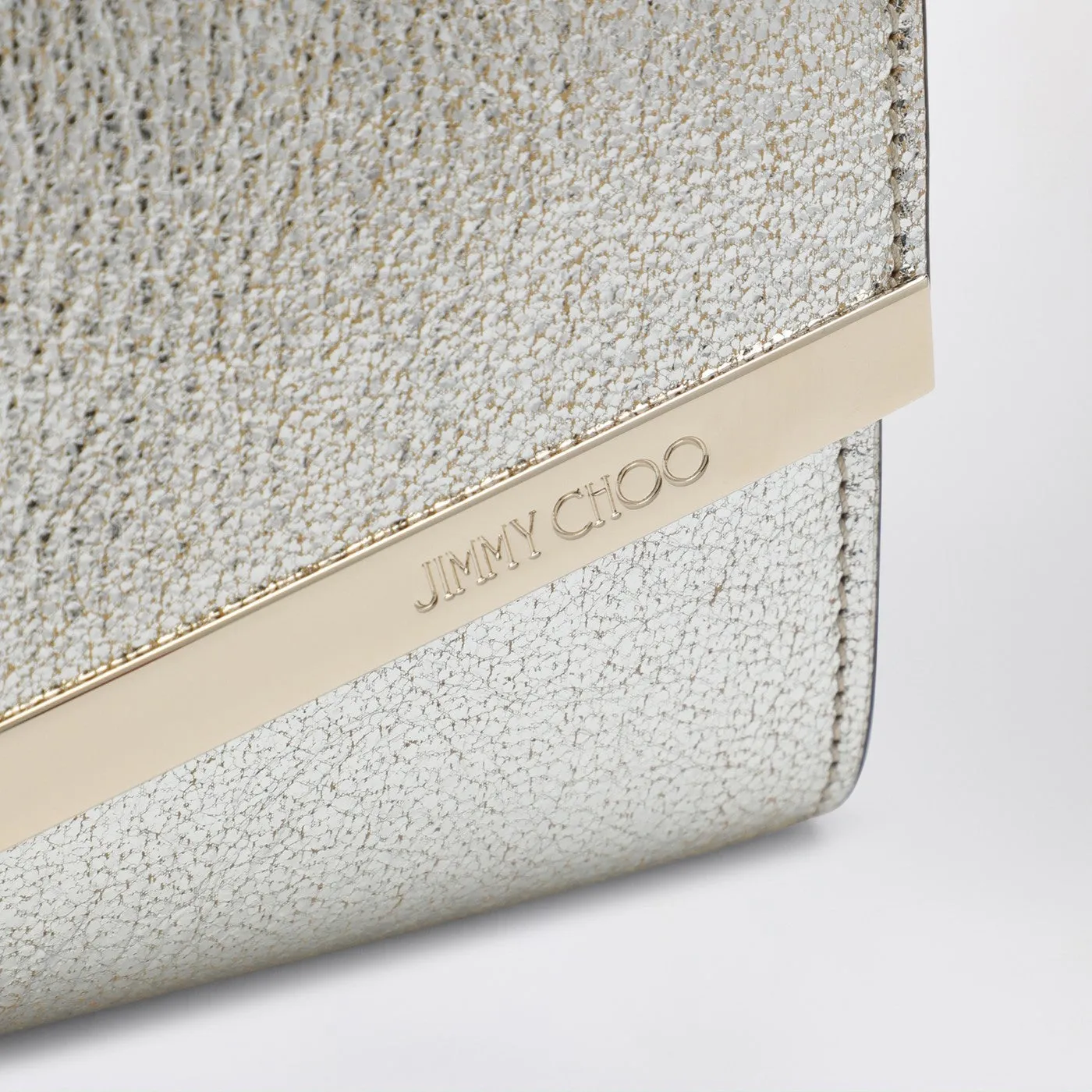 Jimmy Choo Emmie Shoulder Bag With Glitter Champagne