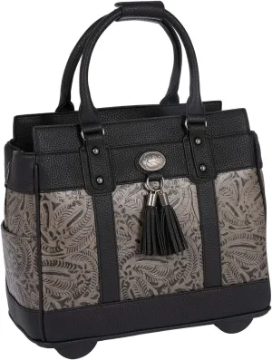JKM & Company Rolling Laptop Bag Women, Rolling Briefcase for Women, 13"-17" Inch Laptop Bag with Wheels