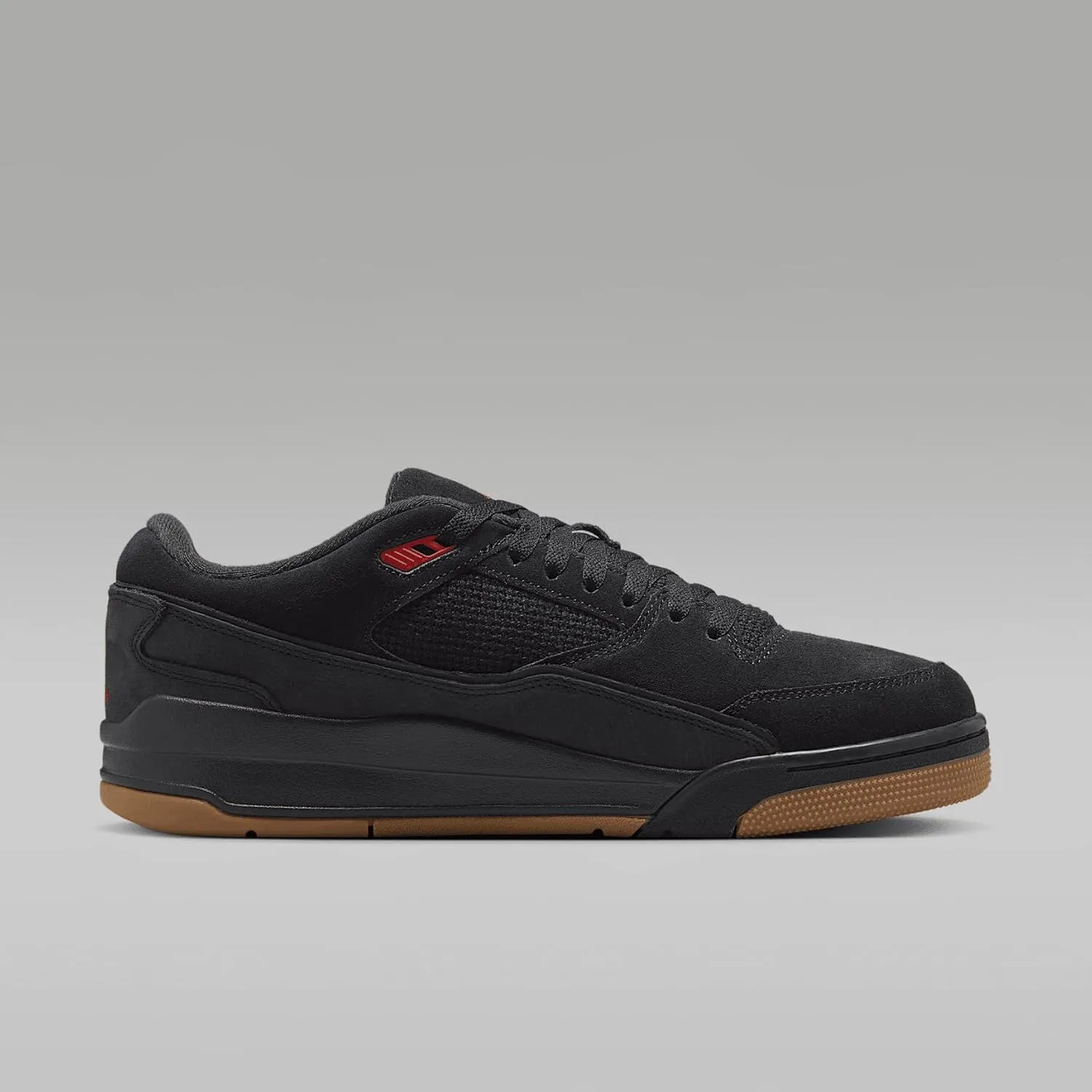 Jordan Flight Court Men's Shoes (HF3255-001, Black/Gum Medium Brown/Varsity Red)