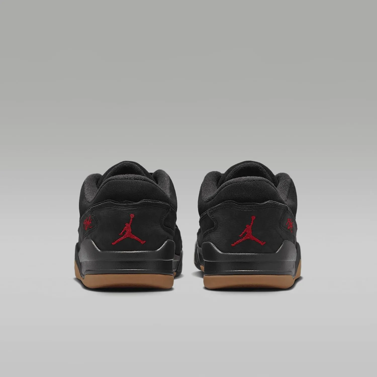 Jordan Flight Court Men's Shoes (HF3255-001, Black/Gum Medium Brown/Varsity Red)