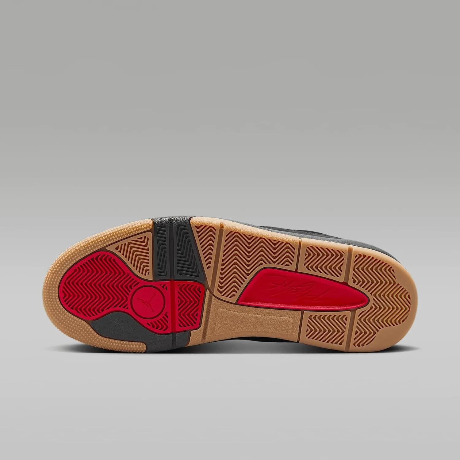Jordan Flight Court Men's Shoes (HF3255-001, Black/Gum Medium Brown/Varsity Red)