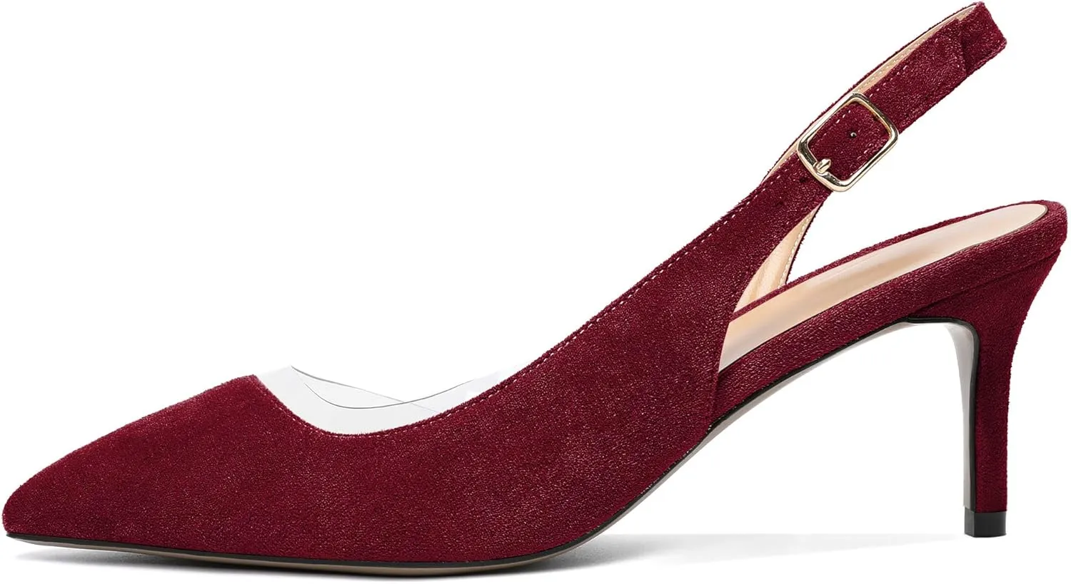 Joseywade Slingback Heels for Women Kitten Low Heel Pointed Toe Slingback Pumps Fashion Dress Shoes for Party Casual Office