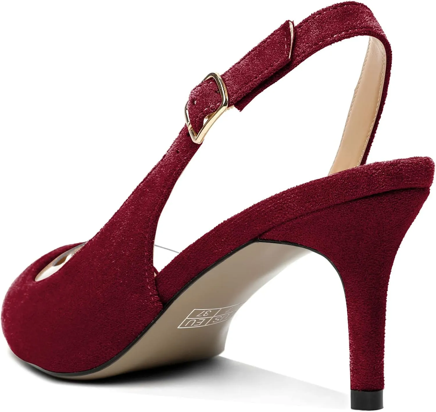 Joseywade Slingback Heels for Women Kitten Low Heel Pointed Toe Slingback Pumps Fashion Dress Shoes for Party Casual Office
