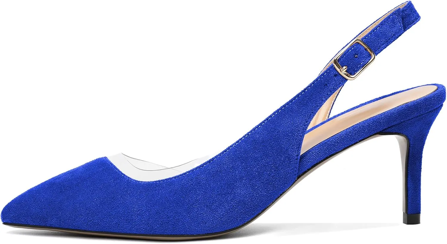 Joseywade Slingback Heels for Women Kitten Low Heel Pointed Toe Slingback Pumps Fashion Dress Shoes for Party Casual Office