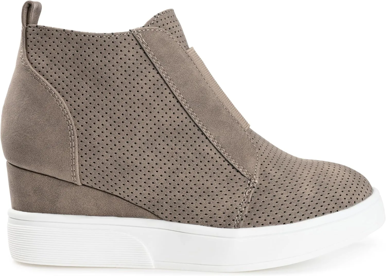 Journee Collection Women's Clara Zippered Wedge Sneakers