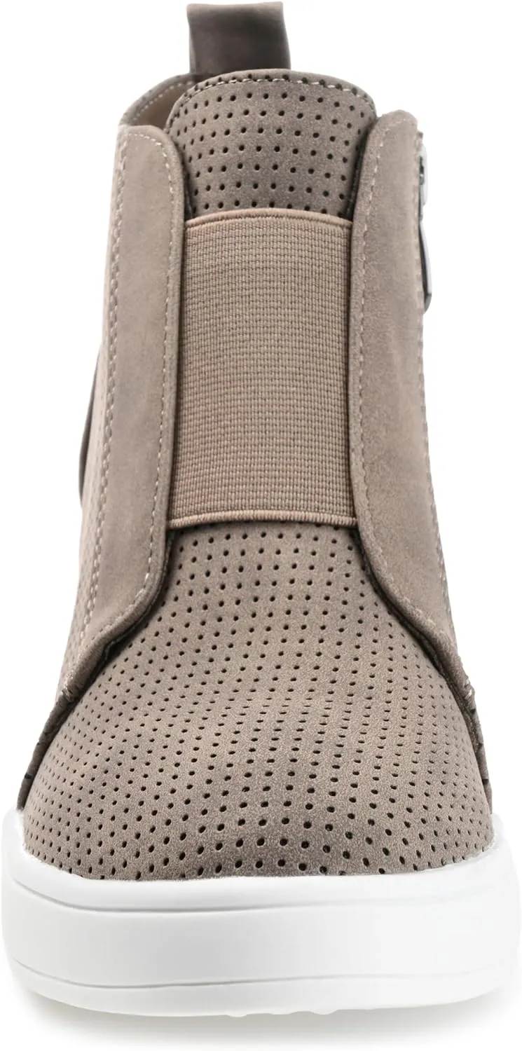Journee Collection Women's Clara Zippered Wedge Sneakers