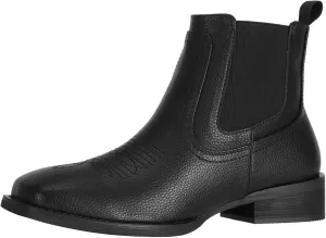 J's.o.l.e Cowboy Boots for Men Western Square Toe Ankle Chelsea Boots