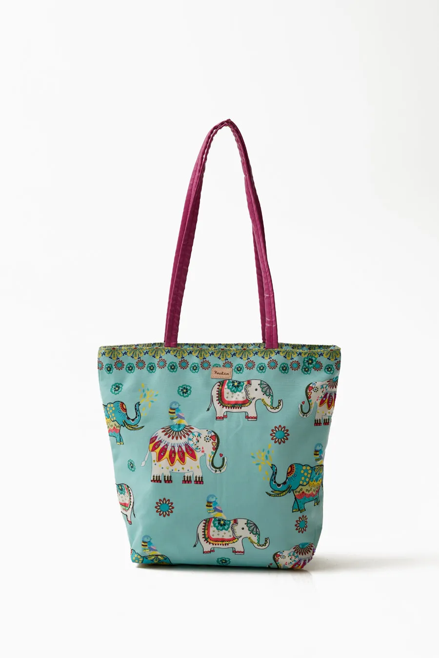 Jumbo Trunk with Vegan Leather Handle Tote Bag