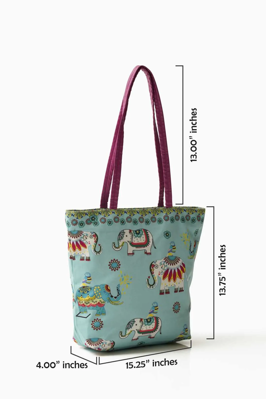 Jumbo Trunk with Vegan Leather Handle Tote Bag