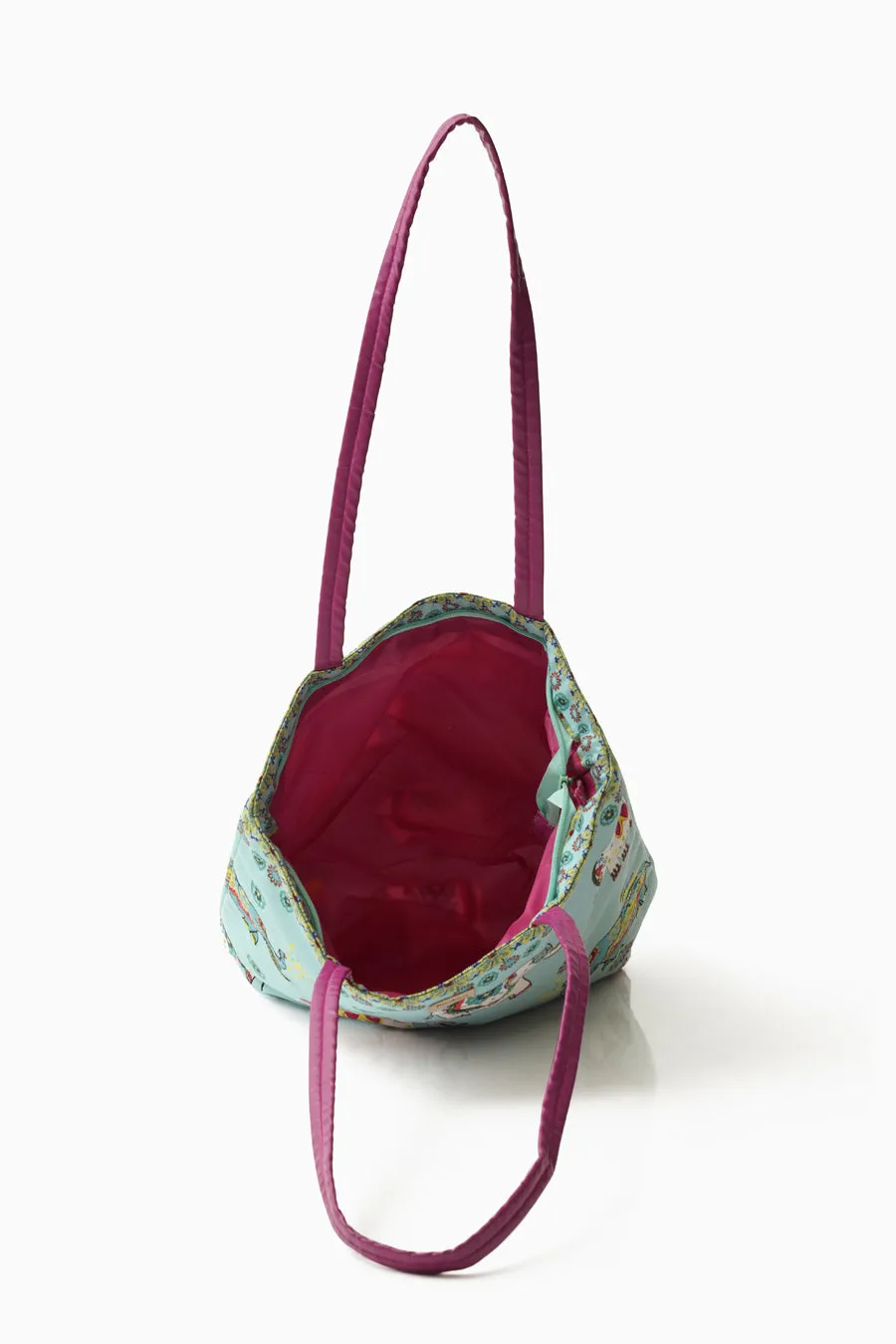 Jumbo Trunk with Vegan Leather Handle Tote Bag