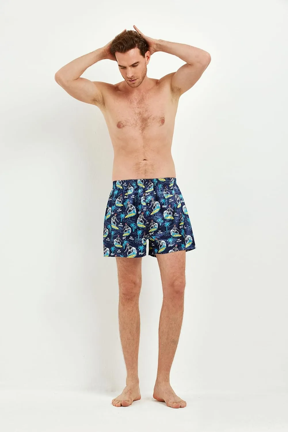 JupiterSecret Mens Satin Boxer Shorts Pack, Silk Feeling Sleep Shorts Underwear with Button Fly, Silky Pajama Bottoms for Men