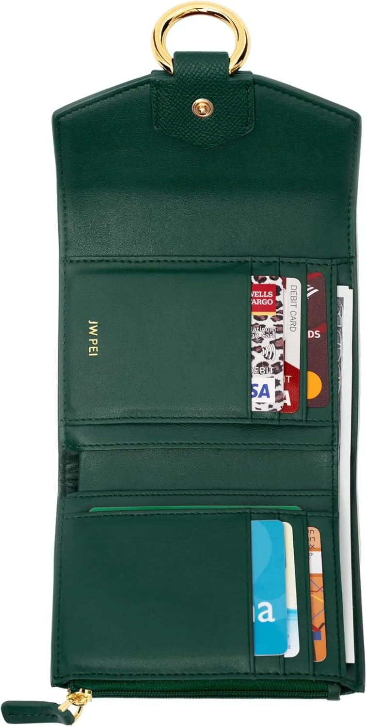 JW PEI Stella Wallet - Dark Green Croc