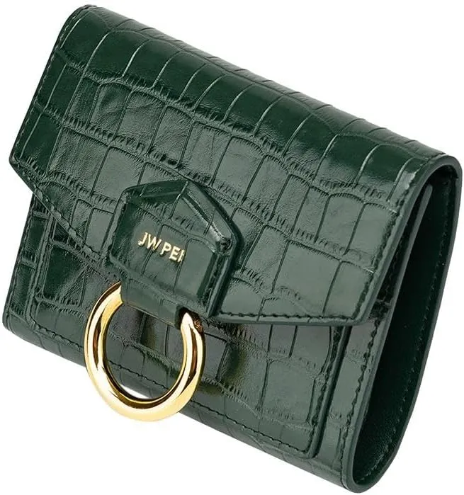 JW PEI Stella Wallet - Dark Green Croc