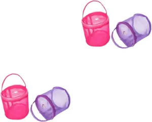 KALLORY 2sets Knitting Bag Woolen Yarn Organizer Hole for Easy Yarn Passage Daily Use 2pcs*2