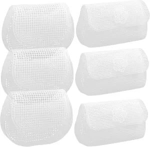 KALLORY 6pcs Sheets Handbag Handbag Accessories Plastic Plates Suite Mold Knitting kit Cross Stitch Canvas Plastic Canvas Kits Bags Crochet Plastic mesh Manual Plastic Piece